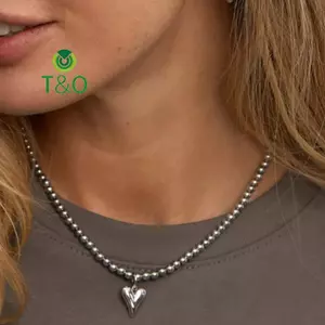 Choker Y2K Đính Hạt Trái Tim Cho Nữ, Dây Xích Thoáng Mát - Món Quà Thời Trang Tinh Tế