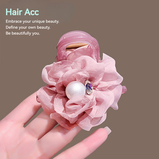 Mới Kẹp Tóc Cao Cấp Hình Hoa và Ngọc Trai, Trang Sức Đầu Tóc Xinh Xắn cho Phụ Nữ