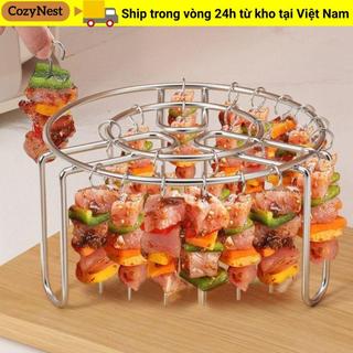 Giá đỡ xiên COZYNEST, Giá nướng dọc 12 / 24 / 25 / 36, Giá đỡ xiên nướng dọc bằng thép không gỉ có thể tháo rời cho phụ kiện nồi chiên không khí