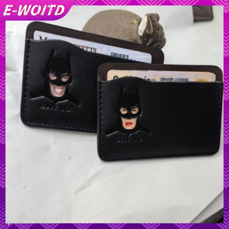 E-WOITD Squad Bat ID Nhân Vật Hộp Đựng Thẻ Ngắn Cá Tính Siêu Anh Hùng Mặt nạ Đựng Thẻ Ví Quà Tặng E-WOITD