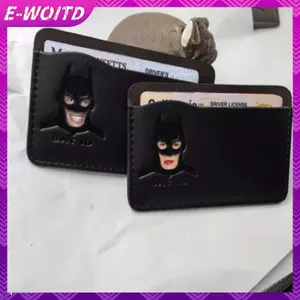 E-WOITD Squad Bat ID Nhân Vật Hộp Đựng Thẻ Ngắn Cá Tính Siêu Anh Hùng Mặt nạ Đựng Thẻ Ví Quà Tặng E-WOITD