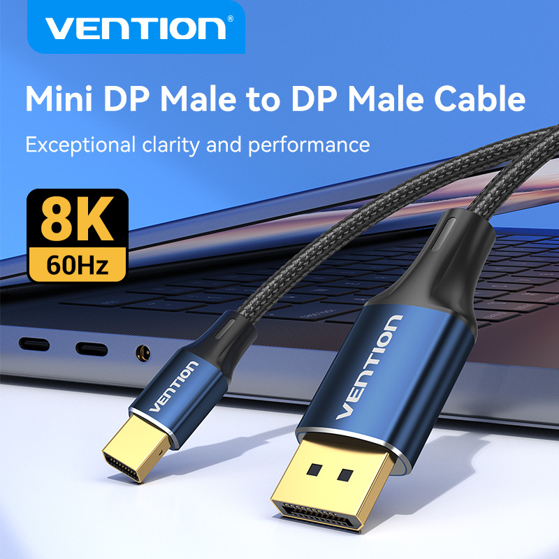 Vention Cáp Cổng Hiển Thị Mini Sang Cổng Bộ Chuyển Đổi DP Sang DP Mini 8K 60HZ Cho Máy Tính TV Cáp Displayport 1.4