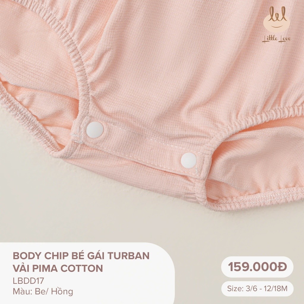 Bộ Body Chip Bé Gái Tuban Vải Pima Dành Cho Bé LBDD17