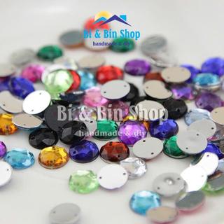 144 Viên Đá Kết Nhựa Tròn 10mm Đính Kết Trang Phục, Làm Phụ Kiện Thời Trang