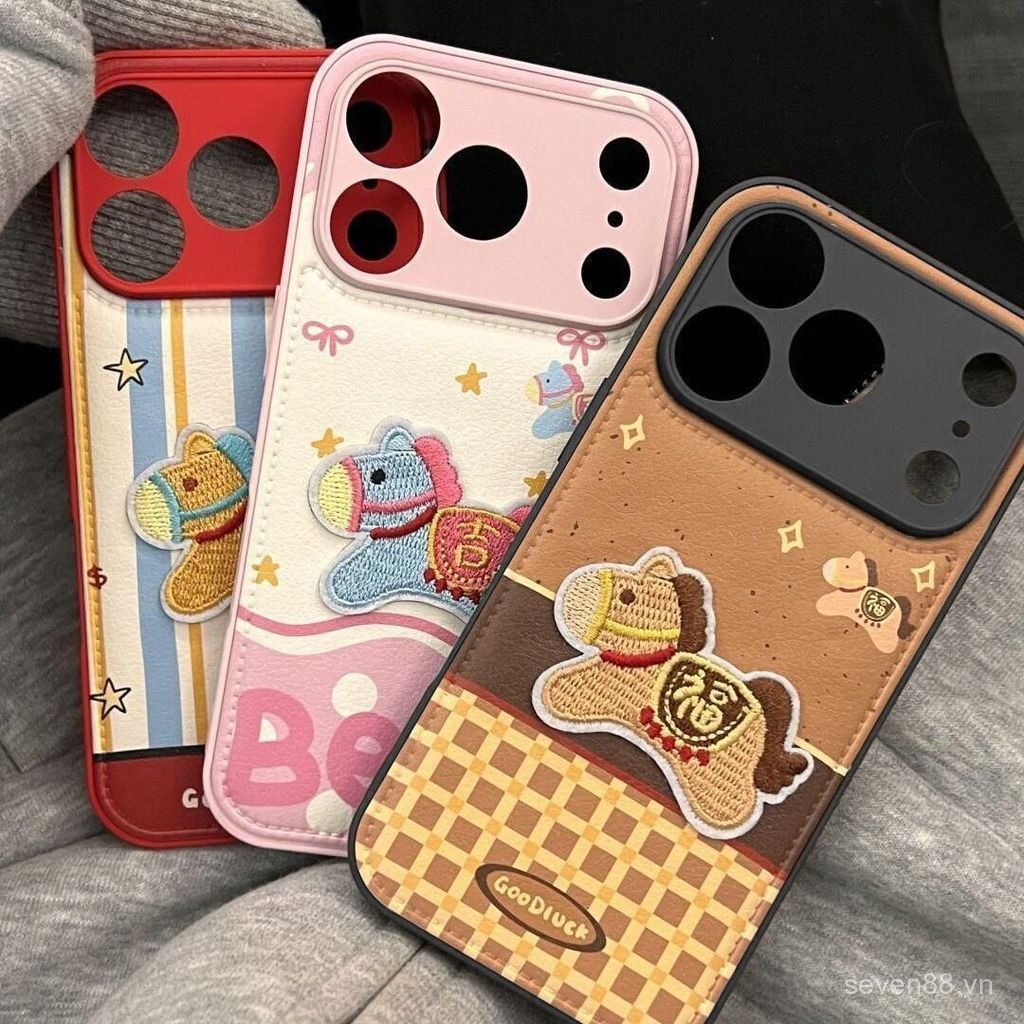 Ốp Điện Thoại Thích Hợp Cho iPhone 11 12 13 14 15 16 17 Pro max Plus Air Thêu Fuzima Chống Sốc Chống Sốc Vỏ Bảo Vệ Bao Gồm Tất Cả ZLTF