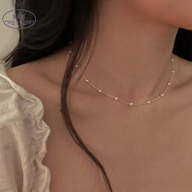 Vòng cổ ngọc trai hạt đính thanh lịch cho bé gái, phù hợp dự tiệc và làm quà tặng