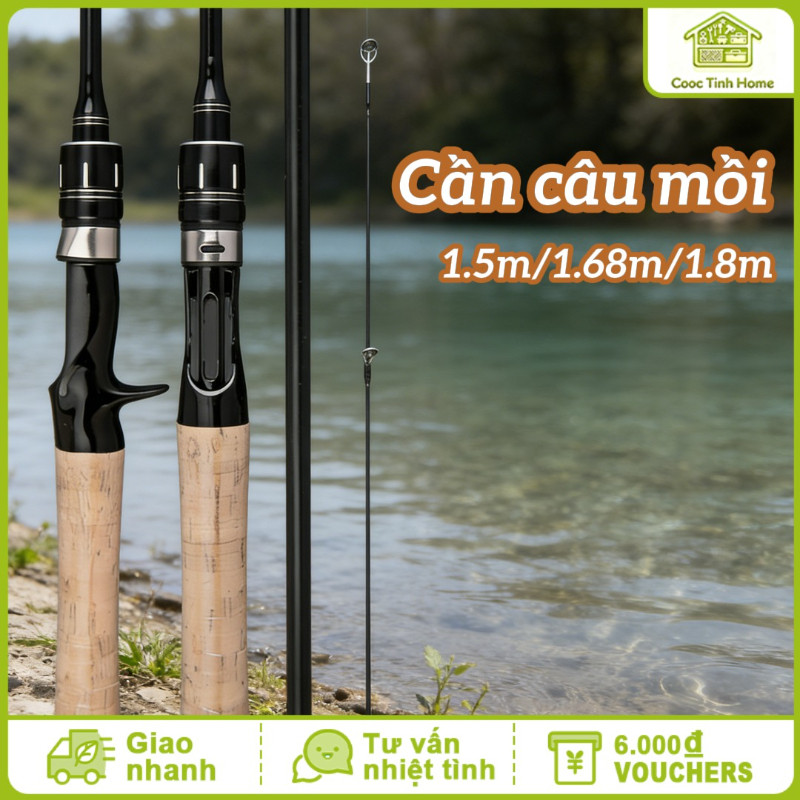 Cần Câu Lure UL Cán Gỗ Đọt Đặc Siêu Dẻo Nhiều Kích Thước Cho Máy Đứng Ngang Câu Cá Giải Trí Cần Ngắn Tiện Dụng