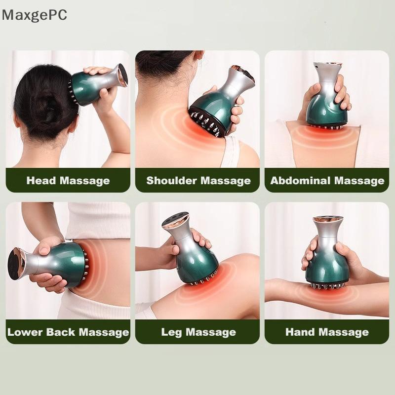 Điện Bàn chải kinh tuyến Rung chườm nóng guasha sạc guasha massager-sưởi ấm bạch huyết cai nghiện & chất béo Burner mới