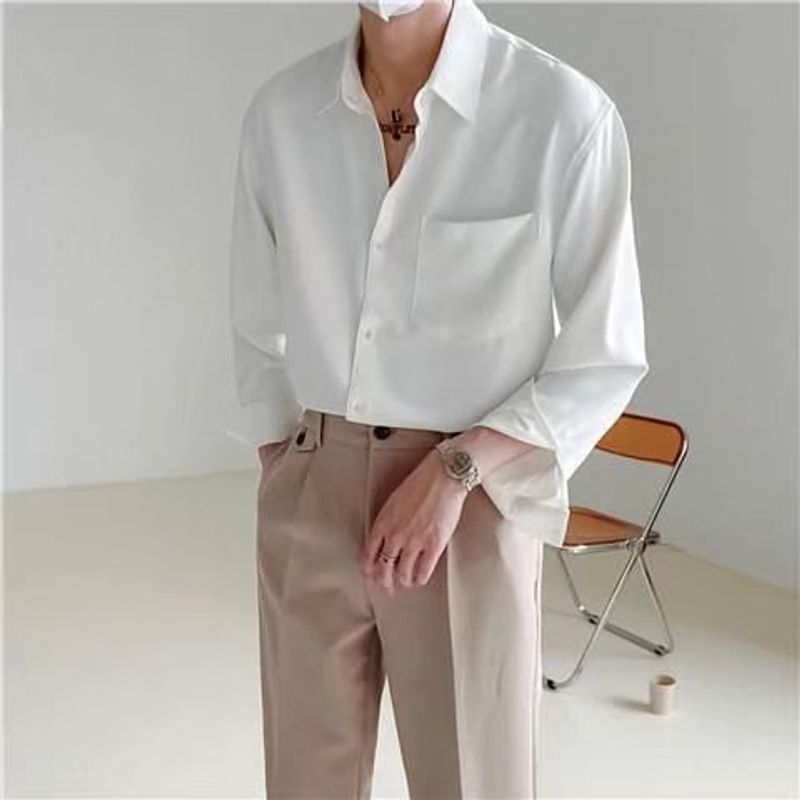 Áo sơ mi nam dài tay chống nhăn công sở thông thường cao cấp
