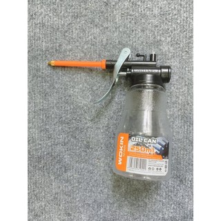 Bình châm dầu 250ml WOKIN 727025 có vòi bơm linh hoạt, bơm áp suất cao vịt dầu