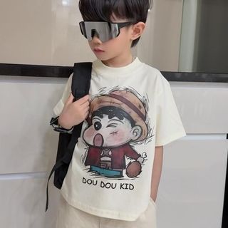 [AFF- DOU DOU KID] AP66S Cậu Bé Shin Áo Phông Trẻ Em 14-48kg,chất phông hữu cơ cao cấp
