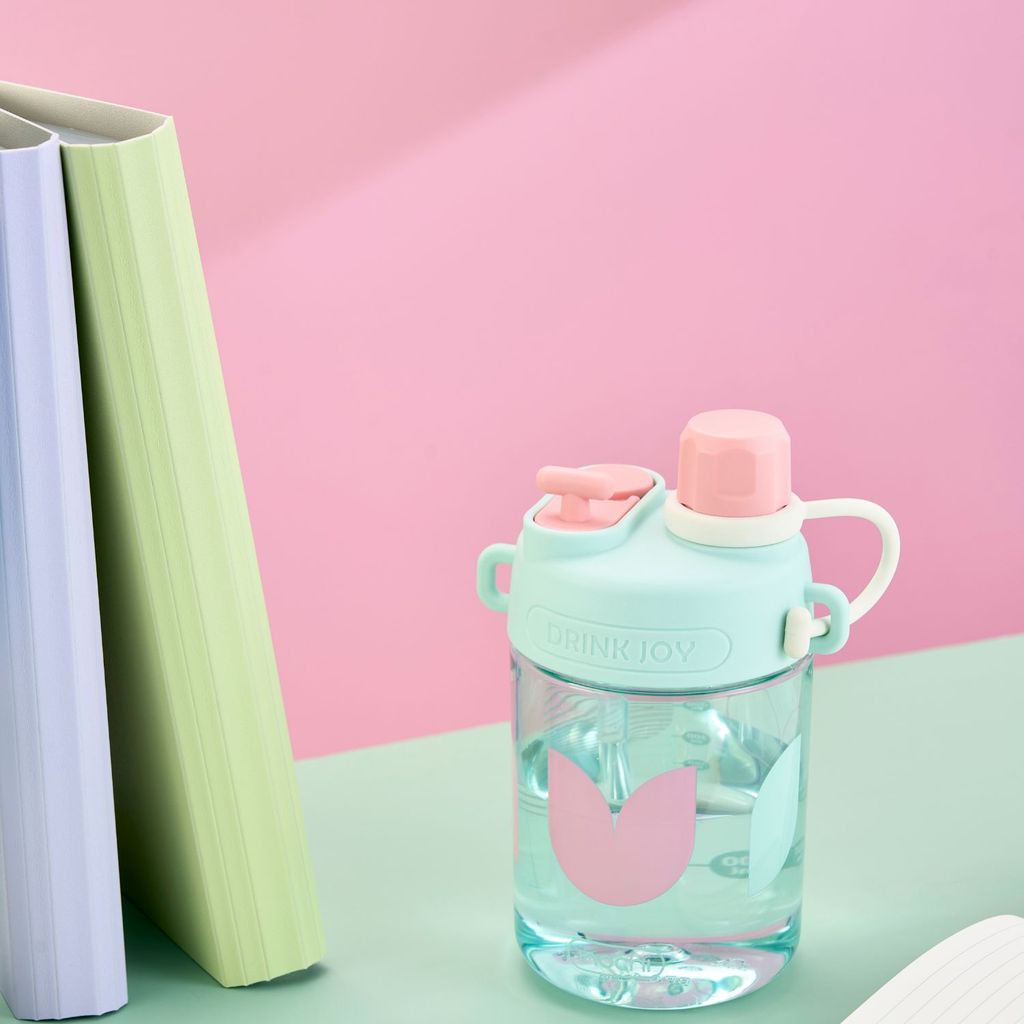 [NEW] Bình nước nhựa KITA GLEE Inochi dung tích 560ml, nắp đậy kín khí, hai nắp uống linh hoạt