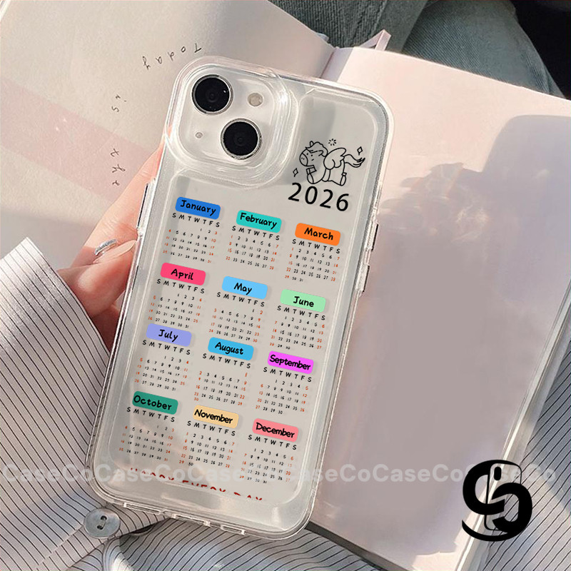 Cho Samsung A17 A16 A21S A03S A05S A10S A06 A07 A04 A05 A51 A20 A33 A11 A12 A14 A15 Ốp điện thoại lịch năm Ngựa 2026