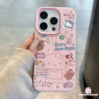 Ốp Lưng Cho Iphone 17 11 12 15 16 14 13 Pro Max Air XR XS X MAX 16 15 14 Plus Graffiti Ngọt Ngào Dễ Thương HelloKitty Star Bandage Band-Aid Bracket Da Họa Tiết Bao