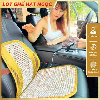 Lót ghế ô tô Hạt ngọc dùng cho các loại xe, hạt ngọc được kết với nhau bằng dây dù