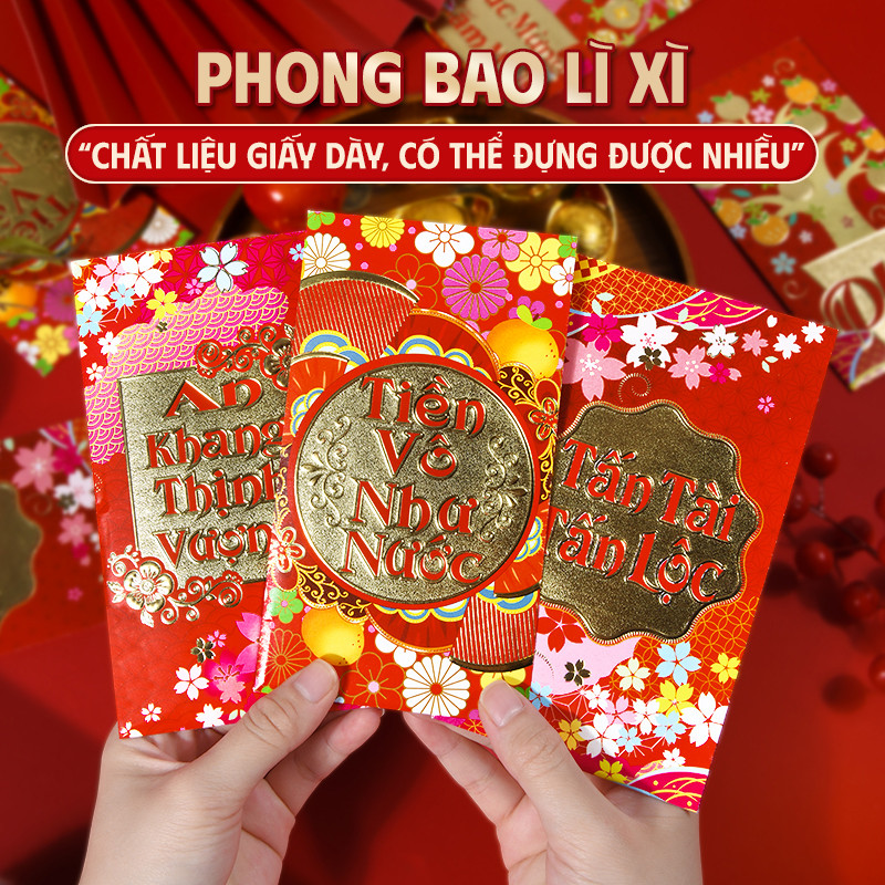 Bao lì xì dễ thương ngộ nghĩnh - Combo 36 bao mẫu mã đa dạng phù hợp cho dịp Tết Bính Ngọ 2026 đầy may mắn