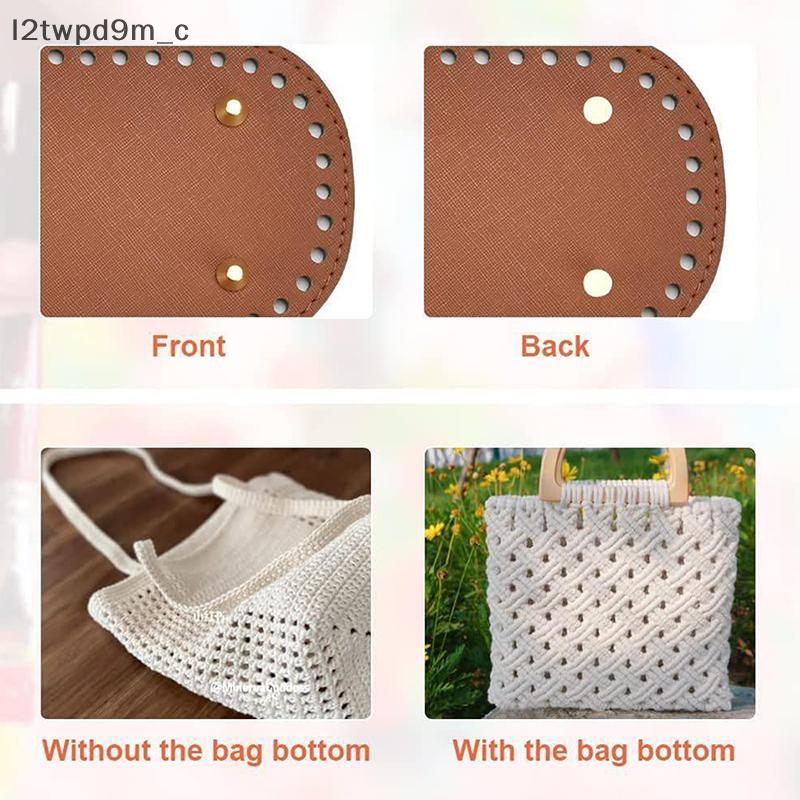 Đáy dài 22*10cm cho túi dệt kim đế Túi da PU đáy thủ công có Lỗ Phụ kiện đáy túi móc tự làm mới