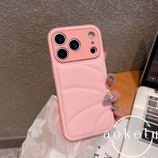 Áo khoác xuống cá nhân phù hợp với vỏ điện thoại Apple 17 Promax, iPhone 16, bao gồm tất cả, chống rơi 15, vỏ bảo vệ da mùa thu đông đơn giản và sang trọng 14 / 13 / 12
