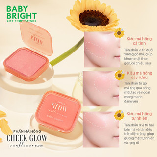 Phấn Má Hồng Baby Bright Cheek Glow Sunflower Blush Chất Mềm Mịn, Có Ánh Nhũ 5.2G