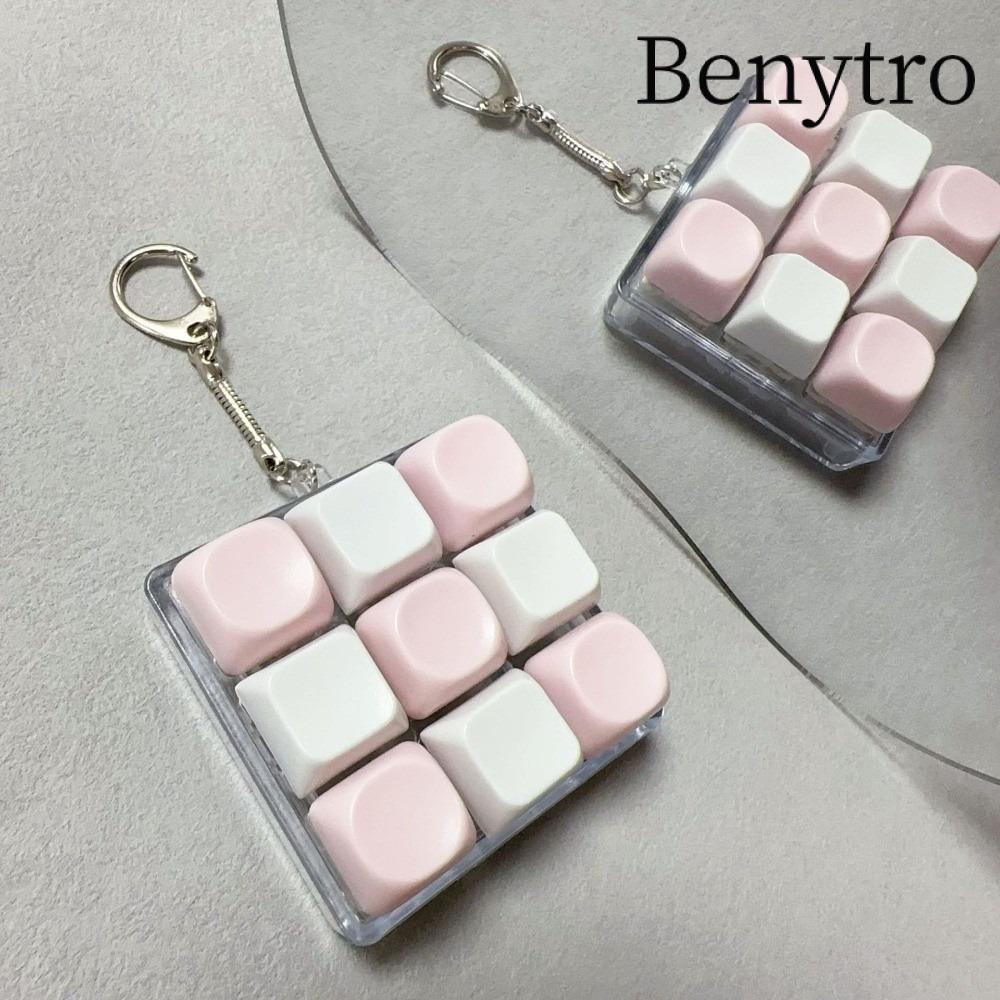 Bàn phím ngón tay BENYTRO, Nút chìa khóa Keycap Fidget Móc khóa, Tiện ích Vượt qua thời gian 2 / 3 / 6 / 9 Phím Clicker Đồ chơi dành cho người lớn