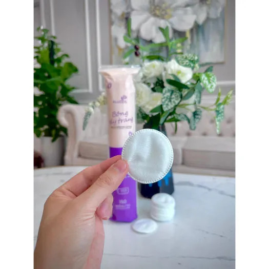 Bông Tẩy Trang Alucos Tròn 150 Miếng Siêu Xịn, Mềm Mịn, Bông Tẩy Trang Cotton 100% Ép Viền Dịu Nhẹ Cho Da An Lành
