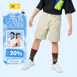 [Đồng giá] Quần Shorts Baggy Bé Trai YODY Nhuộm Màu Cơ Bản Vải Mềm Mại BCJE25S029