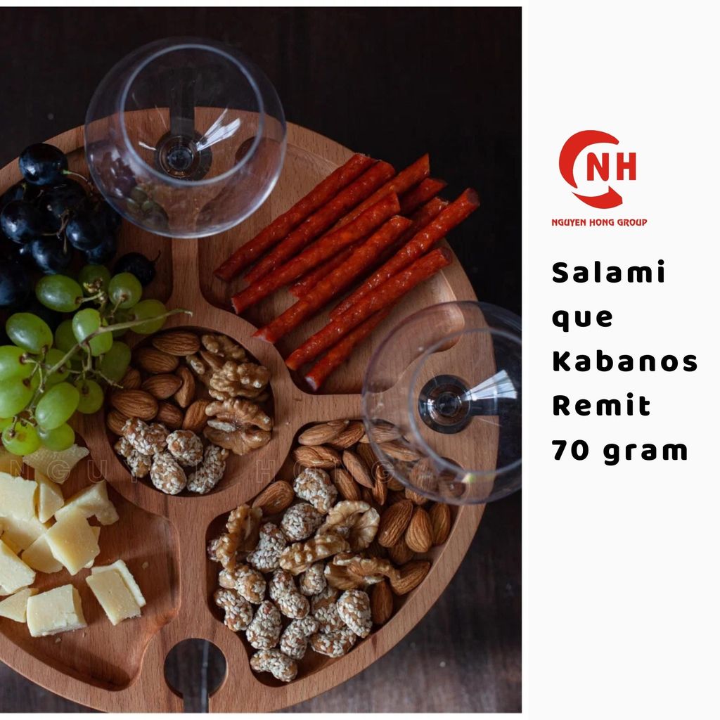 Salami xúc xích Nga que Kabanos 70g Remit - 4 Hương vị hấp dẫn từ Nguyễn Hồng Food