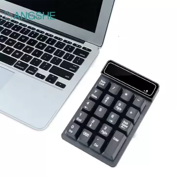 Bàn phím số không dây BANGSHE 2.4G, Bàn phím có dây cảm giác cơ học Bàn phím nhỏ Bluetooth, 19 phím Bàn phím số USB Mini chống nước di động PC
