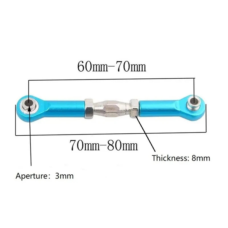 RC 2 Cái 106017 166017(06016 08042) Liên kết lái nhôm cho HSP 1 / 10 94108 94107 94111 94166 94188 Bộ phận nâng cấp xe tải Buggy