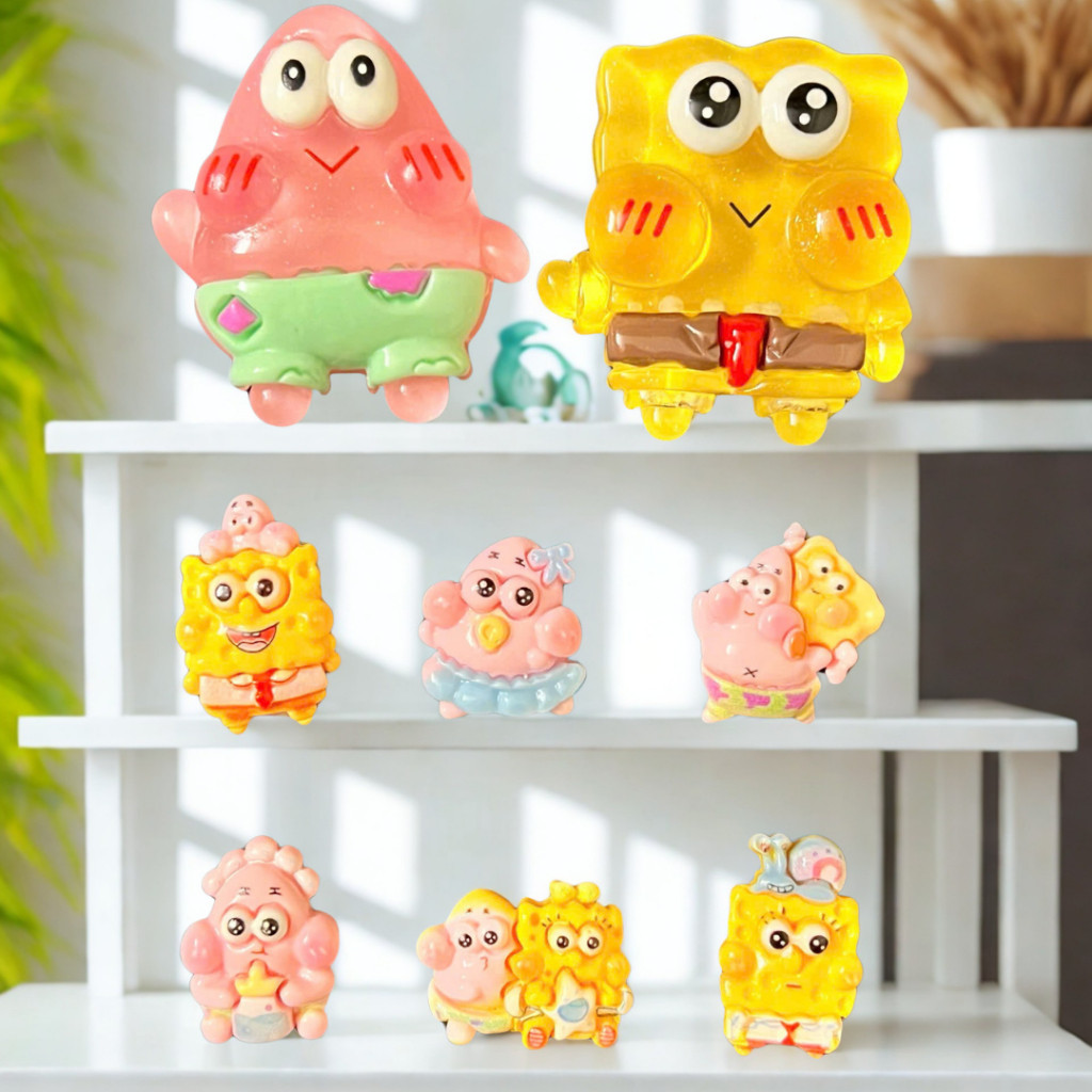 Tổng hợp 10 Set charm bọt biển SpongeBob SquarePants bộ 8 món new 2026- Phiên bản charm mới nhất siêu hot siêu dễ thương