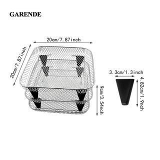 Garende Air Fryer Rack Giỏ rang Dụng cụ nấu ăn Đa năng Ba lớp có thể xếp chồng lên nhau cho nhà hàng Nấu ăn nhà bếp tại nhà