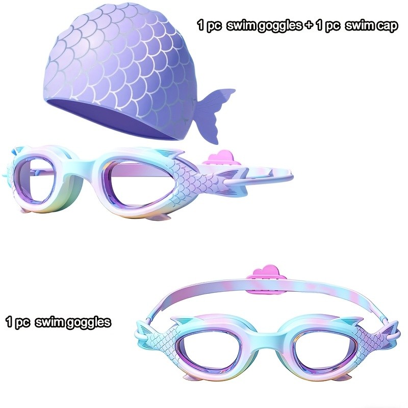 Kính bơi trẻ em có nắp silicone chống sương mù, tầm nhìn rõ ràng, dành cho bé trai và bé gái - Thiết bị thể thao dưới nước