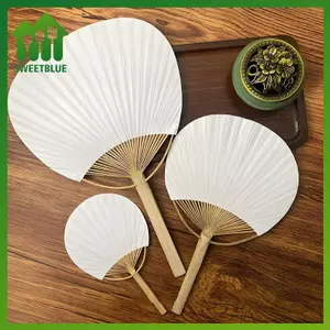 SWEET Pure White Tre Tay Cầm nk Thư Pháp Tranh nk Nhóm Quạt Quạt Trắng Mùa Hè n