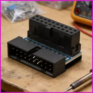 Bộ chuyển đổi bo mạch chủ USB 3.0 19 / 20 chân Đầu nối nam sang nữ Bộ chuyển đổi mở rộng bo mạch chủ USB cho máy tính PC lyuvn