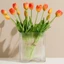SHUPUN 5 Cái / 1 Hoa Tulip Nhân Tạo, Bó Hoa Tay Cao Su 41CM, Bó Hoa Mô Phỏng Cảm Ứng Thực Tế Cao Cấp Cho Đám Cưới Trang Trí Nhà