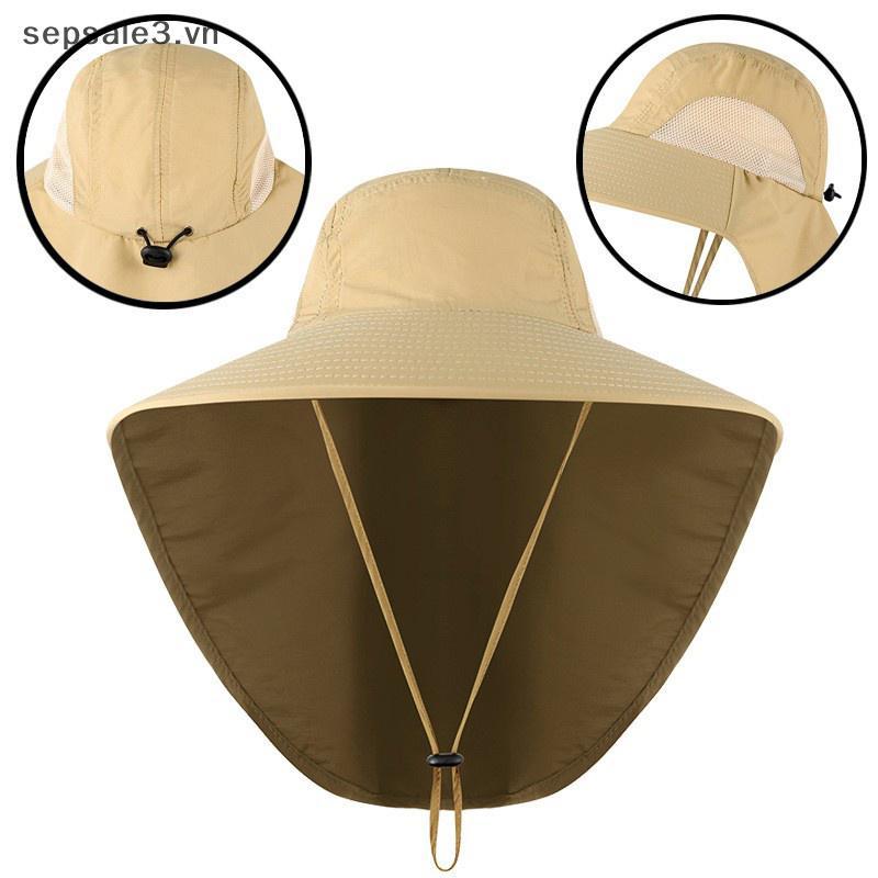 Mũ Chống Nắng Vành Rộng Nam - Điều Chỉnh Được, Chống Thấm Nước, Dùng Cho Đi Bộ Đường Dài Và Cắm Trại