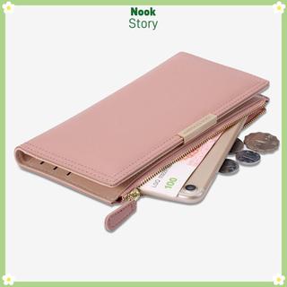[Còn hàng] Ví dài nữ NOOKSTORY, Ví đựng thẻ nhiều ngăn đựng thẻ, Da PU hợp thời trang Phong cách Hàn Quốc Hộp đựng ảnh Quà tặng của mẹ