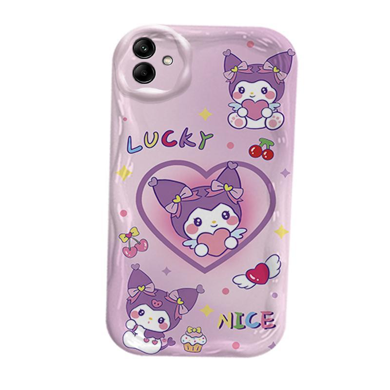 Vỏ Silicon Hoạt Hình Cho Samsung A04 A05 A06 4G 5G A07 3D Thẩm Mỹ TPU Mềm Sanrio Kuromi Cặp Đôi My Melody Vỏ Điện Thoại Chống Sốc