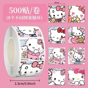 1.000 Miếng Dán KT Mèo Cuộn Cuộn Dán Dễ Thương Sanrio Cô Gái Ngọt Ngào Cô Gái Trái Tim Mèo Con Sổ Tay Giá Trị Cao Ốp Lưng Điện Thoại Dán 26.3.26