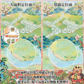 Monster Town Series Cảnh Quan Dán Phong Cách Trung Hoa Ba Chiều Thu Nhỏ Cảnh Cắt Dán Giải Nén Dán