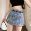Váy denim lưng cao dáng A ngắn, thiết kế slim fit dành cho mùa hè