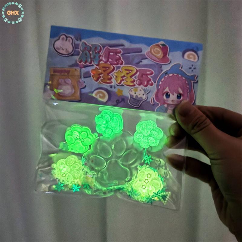 GHX 5 + 1 Dạ Quang Mèo Paw Đồ Chơi Đàn Áp Tiệc Giảm Căng Thẳng Antistress Squishy Đồ Chơi Tăng Cho Người Lớn Trẻ Em Đồ Chơi Co Giãn VN