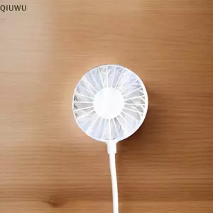 QIUWU 1 Cái Quạt Cắm Mini Không Dây Làm Mát Im Lặng Quạt Cầm Tay Sạc USB Dài Mùa Hè.