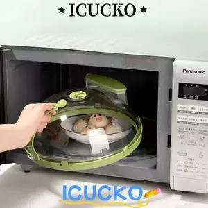 Vỏ vi sóng ICUCKO, Vỏ phun nước trong suốt Lò vi sóng, có tay cầm Vỏ sưởi chống dầu Vật dụng nhà bếp