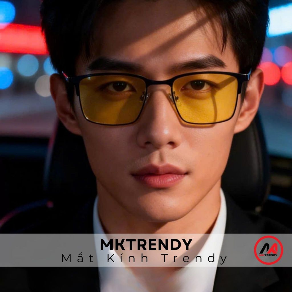 kính râm gọng vuông MKTRENDY thời trang nam gọng kim loại chống tia UV chống nắng phong cách M6