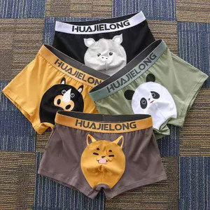 Hầu hết các lời khen ngợi Sáng Tạo Dễ Thương Nam Cotton Nguyên Chất Boxer Thể Thao Sáng Tạo Quần Thoáng Khí Giá Trị Cao Thoải Mái Phụ Kiện Quà Tặng Cho Bạn Trai