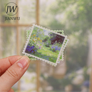 JIANWU Dream Among Flower Series Vintage Tranh Hoa Vật Liệu Phong Cảnh Cắt Dán PET Sáng Tạo DIY Tạp Chí Văn Phòng Phẩm
