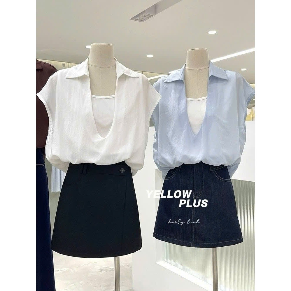 (HÀNG QCCC - DEAL MỞ BÁN) Áo sơmi thiết kế phối 2 lớp chất liệu siêu mát mịn hàng hottrend mùa hè XIMIMI SP475
