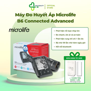 Máy Đo Huyết Áp MICROLIFE B6 Connected Advanced Công Nghệ PAD Phát Hiện Rối Loạn Nhịp Tim