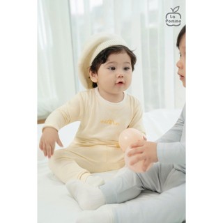La pomme AW2025 Bộ dài tay La Pomme ngày vui nhộn T12.3 cho bé